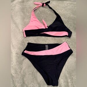 NWOT Black & Pink Two-Piece Women’s Bikini Set